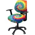 thumbnail image 1 of Office Chair Cover Stretchable Computer Desk Chair Seat Covers 2 Piece Waterproof Swivel Chair Protective Slipcover, 1 of 6