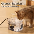 thumbnail image 3 of Bebedero automático para mascotas con capacidad de 2L, filtro de circulación automático, alimentador de agua automático silencioso, 3 of 6