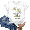 thumbnail image 3 of Sgkm T Shirts for Women Graphic Tees Sunflower Shirts Vintage Tops Oversized Tshirts for Women L, 3 of 6
