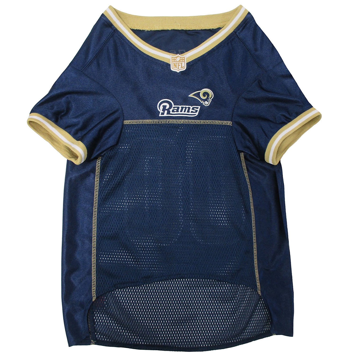 Pets First NFL Los Angeles RamsLicensed Mesh Jersey for Dogs and Cats - Extra Small