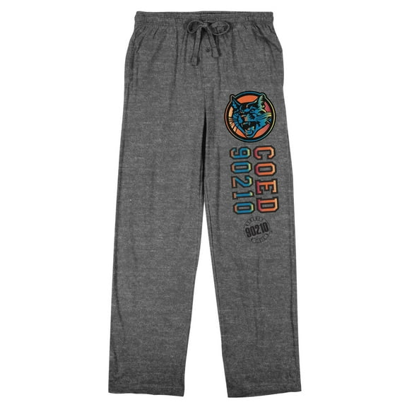 Beverly Hills, 90210 Coed Wildcats Men's Heather Gray Sleep Pants-Medium