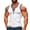 White, variant on Mens Sleeveless Tank Tops Workout Cut Off Shirt Quarter Zip T Shirts Workout Swim Beach Shirts Breathable Lightweight Summer Athletic Tops Gym Fitness Training Black 3XL