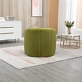 thumbnail image 7 of Mid Century Accent Chair with Ottoman, Upholstered Round Arms Chair with Curved Backrest and Footrest, Comfy Lounge Chair for Living Room, Bedroom, Reading Room, 7 of 7