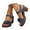 Blue, variant on Dakaela Womens Heel Sandals Ankle Strap Dress Pumps Arch Support Orthotic Work Walking Shoes Black 6.5