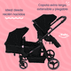 thumbnail image 4 of Carriola Gemelar Premium Ibaby Mellizi Posiciones Multiples negro, 4 of 9