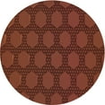 thumbnail image 1 of Ahgly Company Machine Washable Indoor Round Transitional Mahogany Brown Area Rugs, 4' Round, 1 of 7