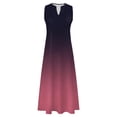 thumbnail image 4 of B91xZ Robes Femmes 2024 Mode Manches Bouffantes Robe à Volants Été Hiver Tenue de Plage, Violet XXXXL, 4 of 4