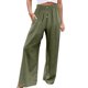 thumbnail image 1 of Pantalones anchos con cintura elástica y botones para mujer - Pantalones informales rectos de poliéster, S-XXXXXL, 1 of 5