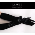thumbnail image 3 of Vestido largo guantes de satén espectáculo de boda guantes de graduación disfraz Acc, 3 of 4