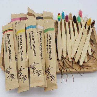 Turtle Tribe Sea Turtle Plant Based Bristle Bamboo Toothbrush, Individually Sealed ...