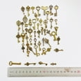 thumbnail image 4 of Haobase 50Pcs Mix Antique Bronze Keys Pendant Assorted Antique Vintage Old Look Bronze Pendants Vintage Key Collectibles Skeleton, 4 of 6