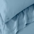 thumbnail image 4 of Impressions Cobblestone Egyptian Cotton Solid Pillowcase Set, Standard, Medium Blue, 4 of 5