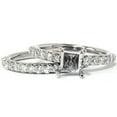thumbnail image 2 of Pompeii 1ct SI Half Eternity Diamond Wedding Ring Set 14K White Gold (G/H,SI), 2 of 3