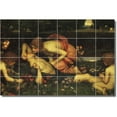 thumbnail image 1 of Ceramic Tile Mural-John Waterhouse Mythology Backsplash Tile Mural 15. 48" w x 32" h using (24) 8 x 8 ceramic tiles, 1 of 3
