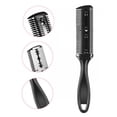 thumbnail image 2 of ACDANC 3pcs Hair Cutter Comb Double Side Haircut Scissors Metal Razor Plastic Hair Comb Cutter Trimmer with Stainless Steel Hair Shaper Razor for Both Long and Short Hair (Black), 2 of 7