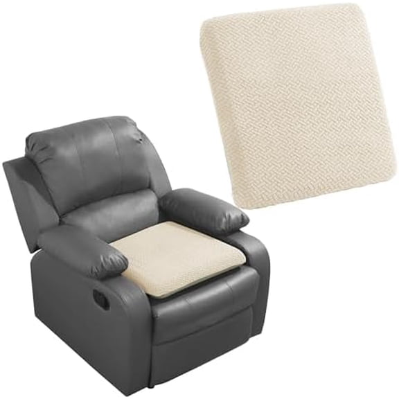 Tufted Furry Recliner Seat Cushion for Elderly Foam Curved Edge Large Square Seat Cushion for Recliner Chair, Floor Pillow, Office Chair, Car, No Pressure on Thighs(Grey,20 * 20 * 3in)