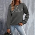 thumbnail image 2 of Wdgfv Women Sweatshirts Fashion Letter Print Graphic Pullover Sweaters Casual Oversized Sweatshirt Fall Winter Clothes, 2 of 7
