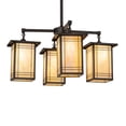 thumbnail image 2 of Meyda Tiffany 233239 Square Prairie Mission 4 Light 47" Wide Chandelier - Brown, 2 of 2