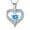 B-Blue, variant on 925 Sterling Silver Heart Pendant Necklace with Cubic Zirconia I Love You to the Moon and Back Birthstone Infinity Jewelry Gift for Women Mother Daughter Teens