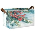 thumbnail image 2 of Ryvnso Christmas Berry Snowflakes Storage Bins Large Basket Foldable Cube Toys Organizer with Handles 2 PCs, 2 of 8