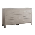 thumbnail image 2 of Glades 6-Drawer Silver Champagne Dresser (34 in. X 58 in. X 17 in.), 2 of 5