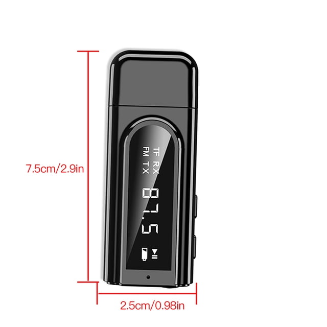 Transmisor del receptor inalámbrico de audio del sistema estéreo del coche del adaptador de audio del USB Bluetooth con la pantalla del LED Inevent EL4594-00B