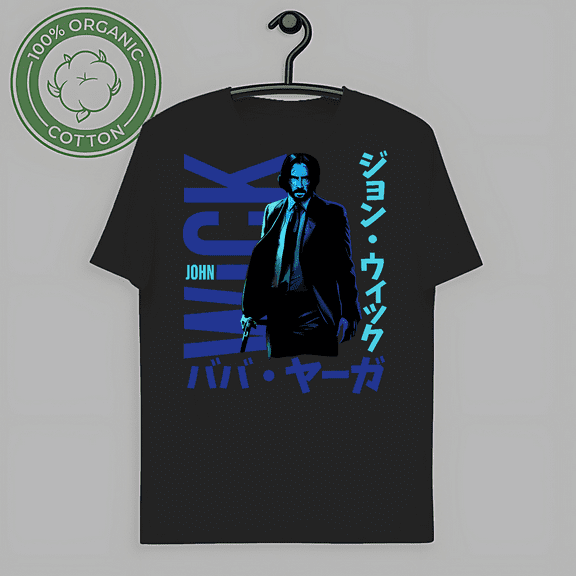 RARE John Wick Japanese Characters T-Shirt - Black-TH61162
