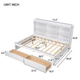 thumbnail image 6 of Full Captain Bed, Wooden Bedframe with 3 Drawers and Built-in Bookshelves, Bookcase Bed Frame, 3 Storage Drawers for children, Home, No Box Spring Needed (White), 6 of 7