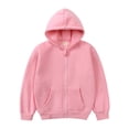 thumbnail image 4 of GYRATEDREAM Zip up Hoodie Kids Fleece Hooded Sweatshirts for Boys Girls Toddlers Hooded Full Zipper Jacket Shirt for 4-5Y Pink, 4 of 7