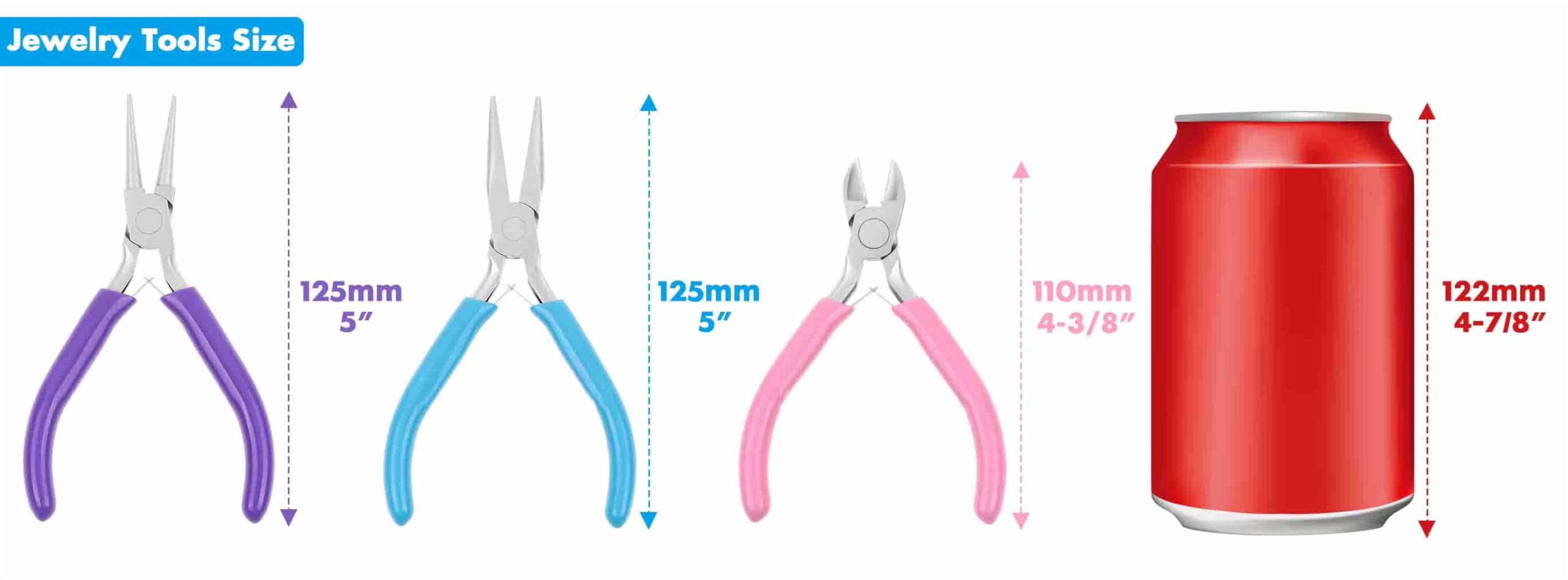 3pcs Jewelry Making Plier Tools with Needle/Chain/Round Nose Pliers and Wire Cutter for Jewelry Repair, Wire Wrapping, Crafts, Jewelry Making Supplies