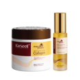 thumbnail image 1 of Collagen Hair Treatment Deep Repair Conditioning All Hair Types 16.90 oz 500ml + Argan Oil Hair Serum for Dry Damaged Hair 50ml, 1 of 1
