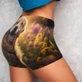 thumbnail image 4 of Logiee Sunset Daisy Dog Print Women's Biker Shorts,Workout Gym Shorts,Scrunch Shorts,Tummy Control Hidden Scrunch Running Yoga Shorts-XX-Large, 4 of 8