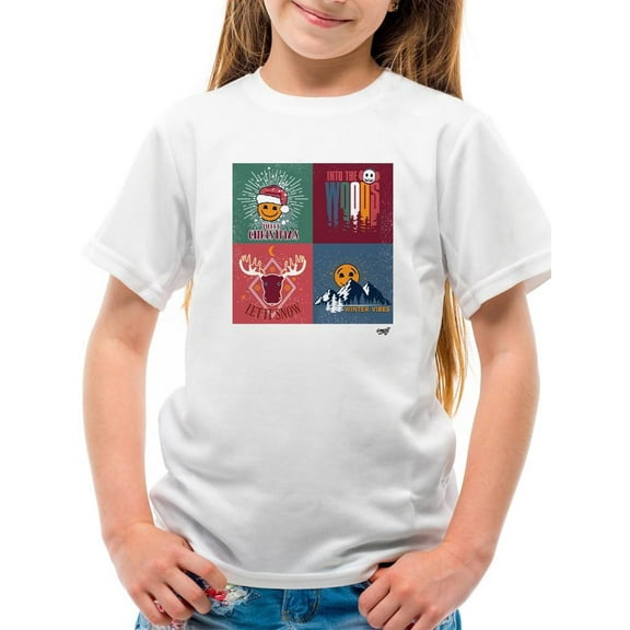 Let It Snow Reindeer - Xmas Winter Vibes Mountain Graphic T-shirt