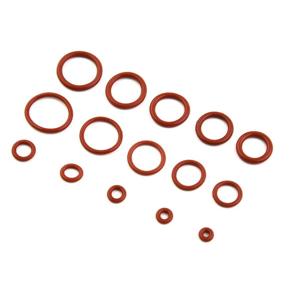 225Pcs Silicone Rubber O-Ring Assortment Kit Metric Vmq Sealing Gasket Set Red YIWEI