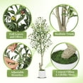 thumbnail image 3 of Garvee 5FT Artificial Olive Tree with White Planter & Green Faux Moss – Tall Faux Olive Plant for Home, Office, Living Room & Entryway Decor, 3 of 6