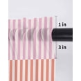 thumbnail image 6 of Colorful Stripe Curtains 45 Inch Length,Sheer Curtains for Bedroom Living Room Window Modern Pink Red Yellow Vertical Striped Rod Pocket Drapes Kitchen Curtains Small Half Window 42"x45" 2 Panels, 6 of 6