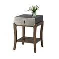 thumbnail image 5 of FOROUTIA Rustic Nightstands,2-Tier Farmhouse End Table with Drawer & Shelf, 5 of 6