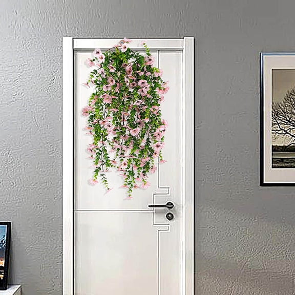 PRETXORVE Simulated Orchid Wall Hanging Decorative Wall Ceiling Yugali Hanging Rattan Camellia Chlorophytum Comosum