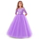 thumbnail image 1 of Vestido infantil de manga larga de 3 a 14 años Vestido infantil de flores de talla mediana y grande Vestido de princesa europea y americana, 1 of 5