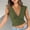 Green, variant on Womens Tshirt Sleeveless Deep V Neck Fashion Hottie Tee Crop Top Streetwear Summer Green