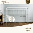 thumbnail image 5 of IKIFLY Metal Queen Size Headboard - Adjustable Height - Farmhouse Victorian Style, Easy Assembly, Steel Headboard Only for Bedroom - White/Queen, 5 of 9