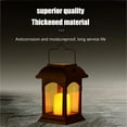 Black Solar Lanterns With LED Candle And Deceptively Reallooking