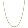 thumbnail image 1 of Real 14kt Yellow Gold 3mm Open Concave Curb Chain; 18 inch; Lobster Clasp; for Adults and Teens; for Women and Men, 1 of 5