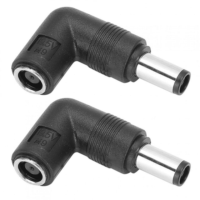 7.4 X 5.0mm To 7.4 X 5.0mm Adapter, Female To DC Male Plug, Straight To Elbow For Laptop