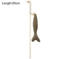 thumbnail image 3 of Baguette Taquine-Chat Interactive Poisson Bâton en Bois d'Herbe à Chat Jouet Baguette pour Chat Résistant aux Morsures, 3 of 10