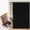 Black With Curtain Rods, variant on Blackout Magnetic Accordion Door Curtain Panel for Interior Closets, Bedroom or Living Room Doorway, Black, 42" W x 78" L, 1 Panel