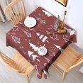 thumbnail image 2 of Red Christmas Tree and Star Pattern Square Tablecloth,Waterproof Square Table Cover,Wipeable Spillproof Washable Table Cover for Home Kitchen Party Decor 42"X42"(107x107cm), 2 of 6