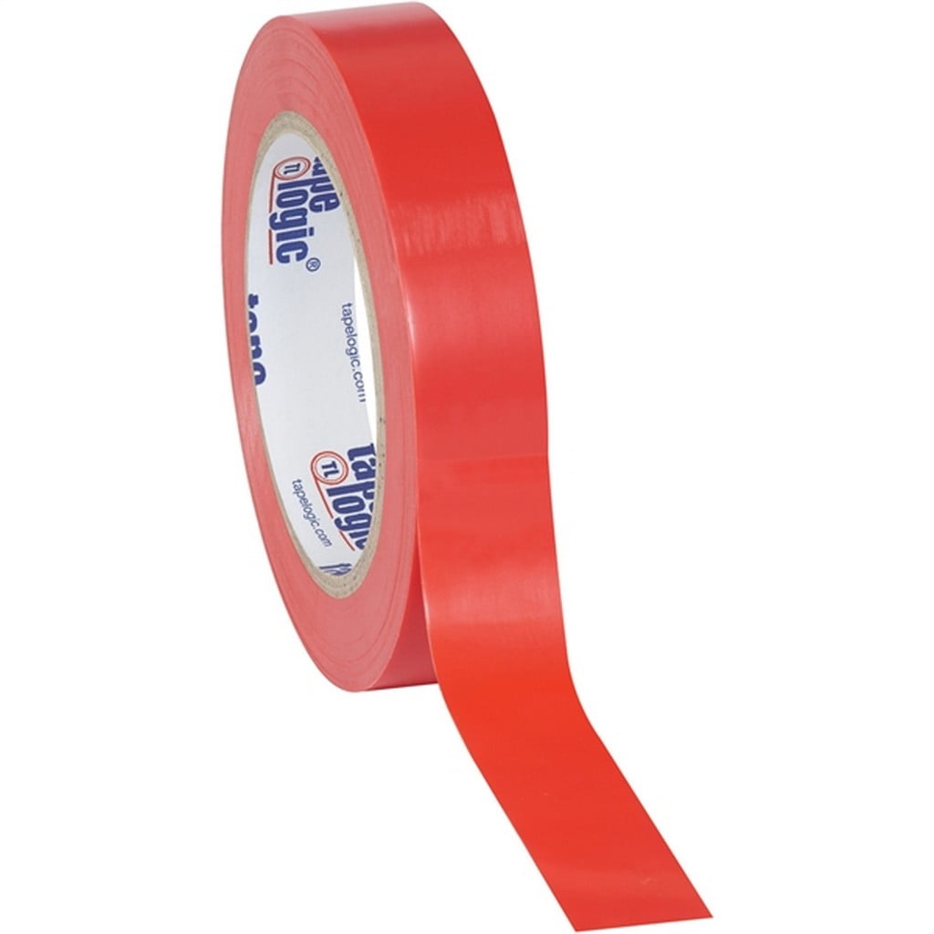 Tape Logic Red Solid Vinyl Safety Tape 1" X 36 Yard Roll (48 Roll/Case)