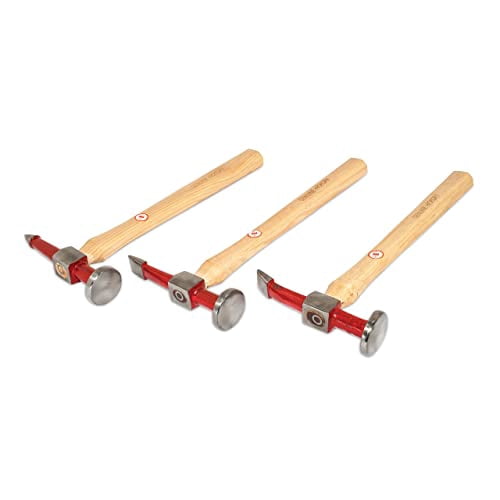 AES Industries 2705 3-Piece Auto Body Hammer Set (Pick, Curved and Straight)