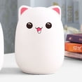 thumbnail image 2 of Buy 2 get 10% off Night Light For Kids, Cute Silicone Kitty Night Light With 3 Of Brightness, 7 Colors Rechargeable Lamp For Bedroom, Girls And Boys, Nursery, Baby Gifts,, 2 of 3
